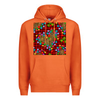 Carrot christmas lights and leopard hearts seamless pattern Premium Hoodie - BundleAndBundleShop