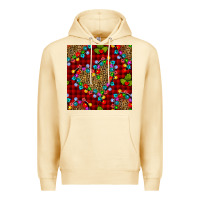 Pina Colada christmas lights and leopard hearts seamless pattern Premium Hoodie - BundleAndBundleShop