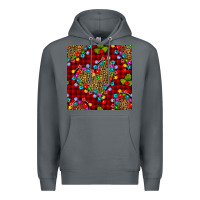 Rock christmas lights and leopard hearts seamless pattern Premium Hoodie - BundleAndBundleShop
