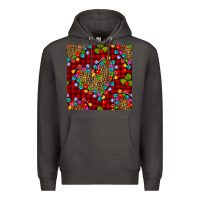 Smoke christmas lights and leopard hearts seamless pattern Premium Hoodie - BundleAndBundleShop