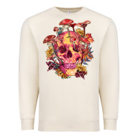 Sandshell Floral skeleton with mushrooms Premium Sweatshirt - RanaPortraitStore