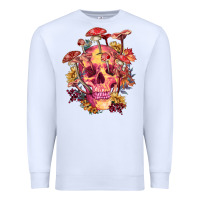 Floral Skeleton With Mushrooms Premium Sweatshirt | Teevron