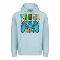 Blue Mist finish him Premium Hoodie - JahusDesignShop