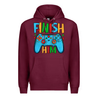 Burgundy finish him Premium Hoodie - JahusDesignShop