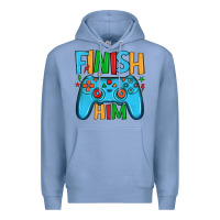 Colony Blue finish him Premium Hoodie - JahusDesignShop