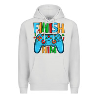 Dove Grey finish him Premium Hoodie - JahusDesignShop