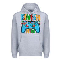 Heather Grey finish him Premium Hoodie - JahusDesignShop