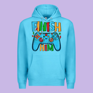 Finish Him Premium Hoodie Designed By Jahusdesignshop
