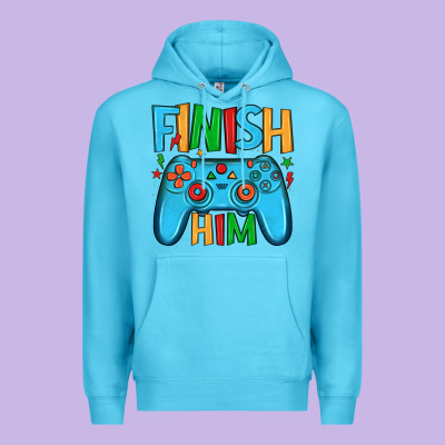 Finish Him Premium Hoodie Designed By Jahusdesignshop