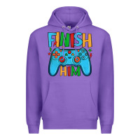 Purple finish him Premium Hoodie - JahusDesignShop