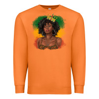 Carrot black queen with juneteenth flag Premium Sweatshirt - texasbilliewilder