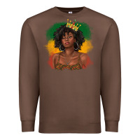 Chestnut black queen with juneteenth flag Premium Sweatshirt - texasbilliewilder