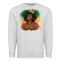 Dove Grey black queen with juneteenth flag Premium Sweatshirt - texasbilliewilder