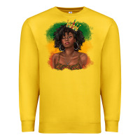 Lemon black queen with juneteenth flag Premium Sweatshirt - texasbilliewilder
