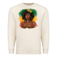 Sandshell black queen with juneteenth flag Premium Sweatshirt - texasbilliewilder