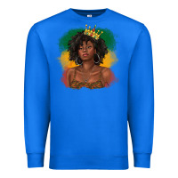True Royal black queen with juneteenth flag Premium Sweatshirt - texasbilliewilder