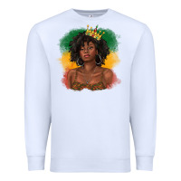 White black queen with juneteenth flag Premium Sweatshirt - texasbilliewilder