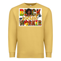 Antique Gold black social worker Premium Sweatshirt - texasbilliewilder
