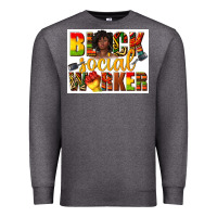 Charcoal Heather black social worker Premium Sweatshirt - texasbilliewilder