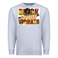 Heather Grey black social worker Premium Sweatshirt - texasbilliewilder