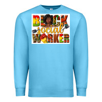 Ocean Blue black social worker Premium Sweatshirt - texasbilliewilder