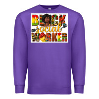 Purple black social worker Premium Sweatshirt - texasbilliewilder