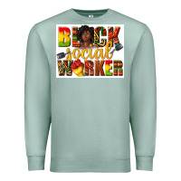 Seafoam black social worker Premium Sweatshirt - texasbilliewilder