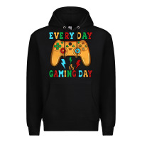 Black every day is gaming day Premium Hoodie - JahusDesignShop