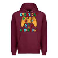 Burgundy every day is gaming day Premium Hoodie - JahusDesignShop