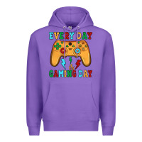 Purple every day is gaming day Premium Hoodie - JahusDesignShop
