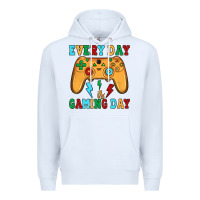 White every day is gaming day Premium Hoodie - JahusDesignShop