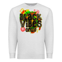 Oatmeal Heather black vibes only Premium Sweatshirt - texasbilliewilder