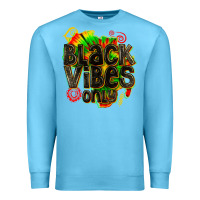 Ocean Blue black vibes only Premium Sweatshirt - texasbilliewilder