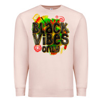 Pale Pink black vibes only Premium Sweatshirt - texasbilliewilder