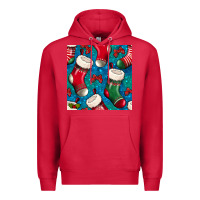 Cardinal christmas socks seamless pattern Premium Hoodie - BundleAndBundleShop