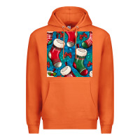 Carrot christmas socks seamless pattern Premium Hoodie - BundleAndBundleShop