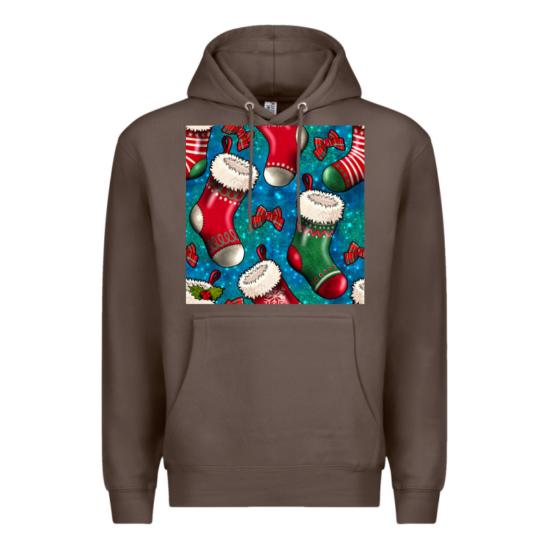 Christmas Socks Seamless Pattern Premium Hoodie by BundleAndBundleShop | Teevron