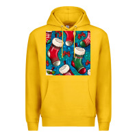 Lemon christmas socks seamless pattern Premium Hoodie - BundleAndBundleShop