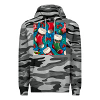 Slate Camo christmas socks seamless pattern Premium Hoodie - BundleAndBundleShop