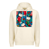 Tofu christmas socks seamless pattern Premium Hoodie - BundleAndBundleShop