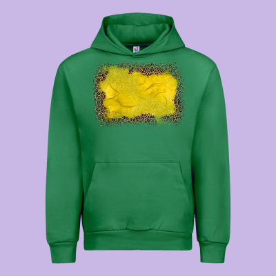 Gemstone Yellow Leopard Background Urban Hoodie Designed By Jahusdesignshop
