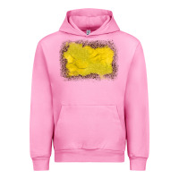 Fuchsia Pink gemstone yellow leopard background Urban Hoodie - JahusDesignShop