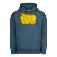 Pigment Midnight Navy gemstone yellow leopard background Urban Hoodie - JahusDesignShop