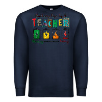 Navy battery life of a teacher Premium Sweatshirt - Zillion Design Studio