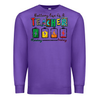 Purple battery life of a teacher Premium Sweatshirt - Zillion Design Studio