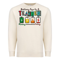 Sandshell battery life of a teacher Premium Sweatshirt - Zillion Design Studio