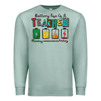 Seafoam battery life of a teacher Premium Sweatshirt - Zillion Design Studio
