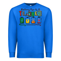 True Royal battery life of a teacher Premium Sweatshirt - Zillion Design Studio