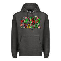 Charcoal Heather peppermint season Premium Hoodie - AdoDesignShop