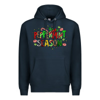 Navy peppermint season Premium Hoodie - AdoDesignShop